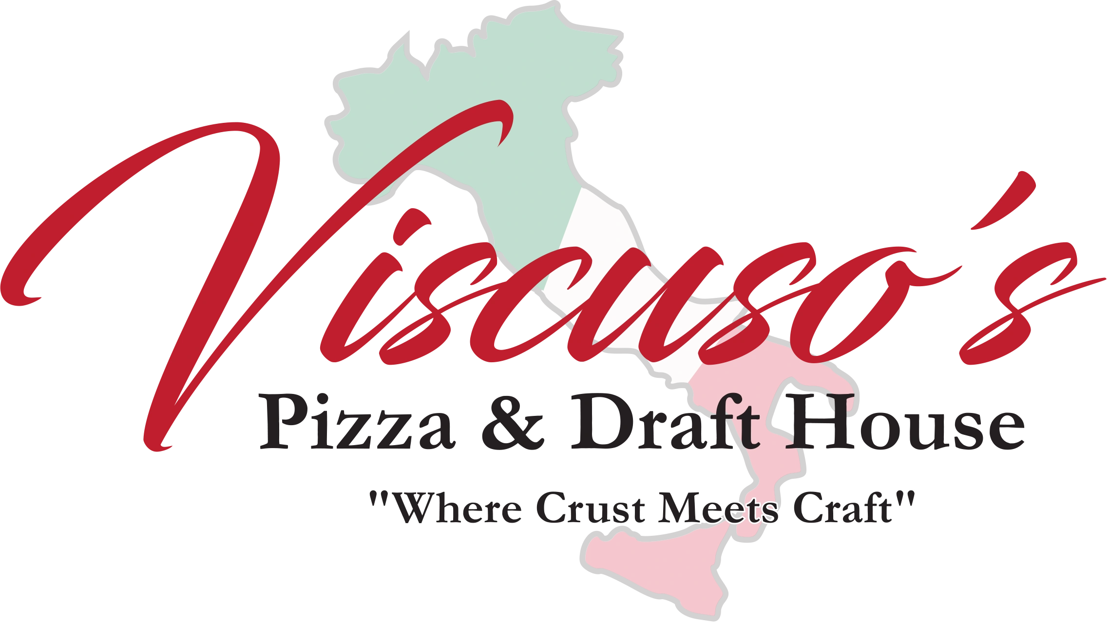 Viscuso's Pizza & Draft House logo design.